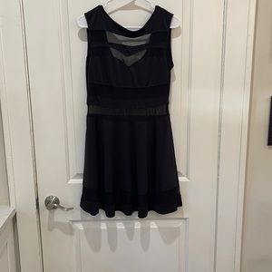 Sheer Sexy Black Cocktail Dress
